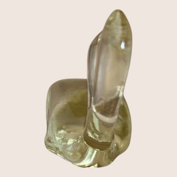 🐳 VTG SMALL GLASS WHALE FIGURINE NO CHIPS NO CRACKS 5" x 2" - Picture 3 of 6